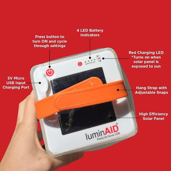 Luminaid Packlite Nova USB Solar Oppustelig Vandtæt Lampe