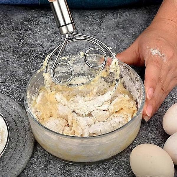Deigvisp Eggmikser Rustfritt Stål Nederlandsk Deig Håndmikser Visp