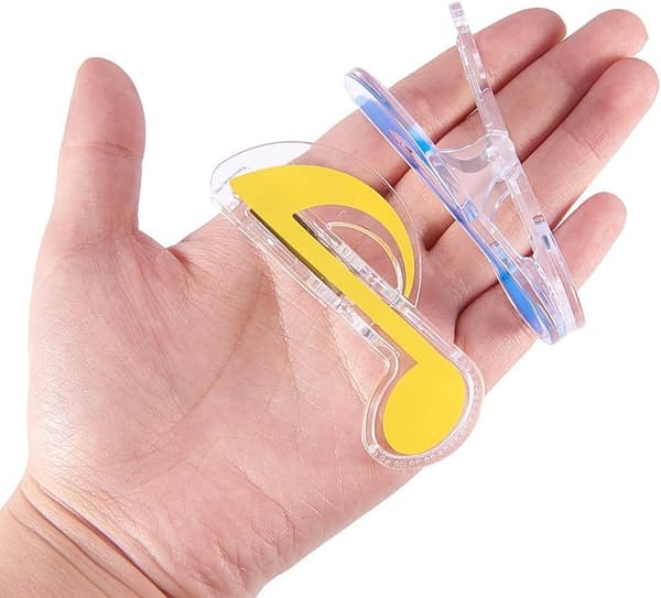 Notes - Sett med 5 transparente notestativ i plast for boksider B