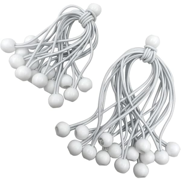 Gummibånd, 30 stk. Gummikrog Gummibånd med plastkugle, Teltgummibånd