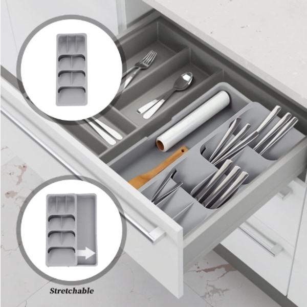 Drawerstore Lille Bestikboks Hvid Plastik Stor Yggb 5
