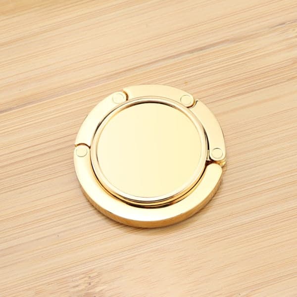 1. Håndveskekrok, sammenleggbart veskestativ i metall, gull