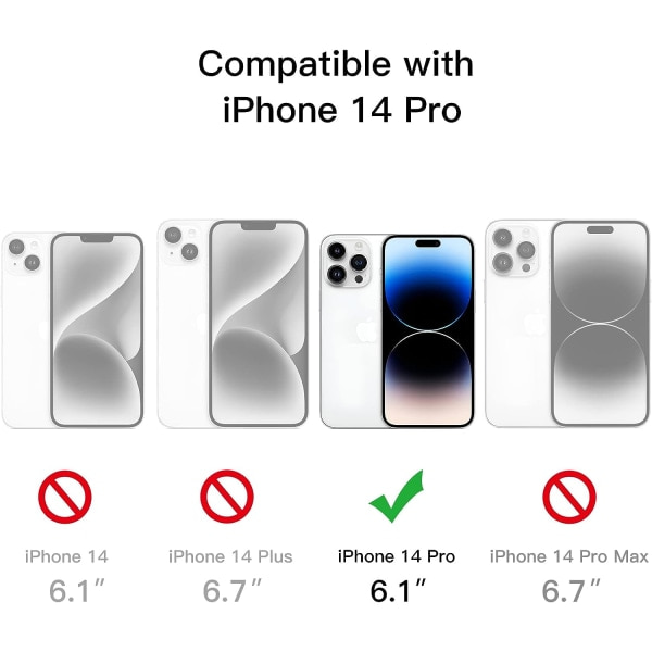 1 stk Ultra Slim (0,35 mm tyndt) cover til iPhone 14 Pro 6,1 tommer