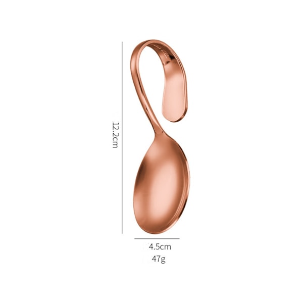 Kaareva kahvainen lusikka tarjoilulusikat ROSE GOLD OVAL OVAL Rose Gold Rose Gold Oval-Oval