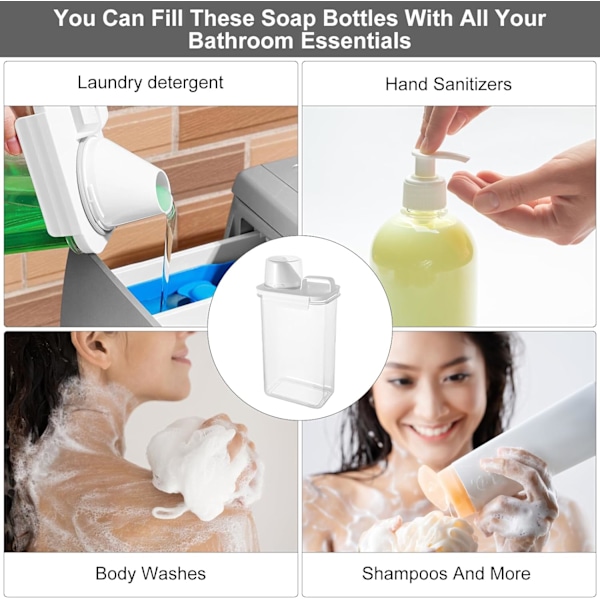 2300ML Vaskepulveropbevaring, Vaskemiddelsdispenser Vaskepulveropbevaring Dosering Kugle Flydende Vaskemiddel Vaskemiddel