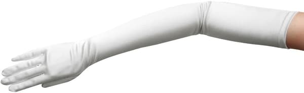 23,5\" Lange Skinnende Stretch Satin Kjolehandsker Opera Længde 16BL