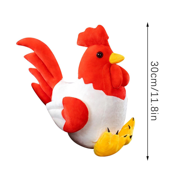 Ny kyckling & kaxig tupp, flerfärgad, fylld leksak Söt anime kaxig tupp plysch 241473 D