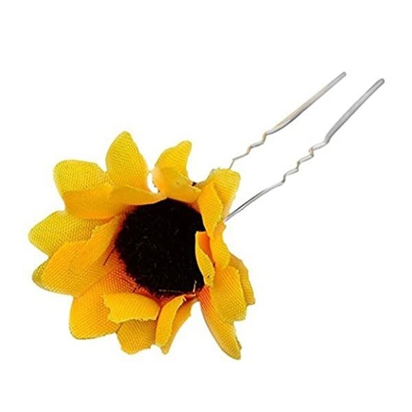 10 Stykker Solsikke Hårnåler Hårspenner Blomster U-Formet Hår,