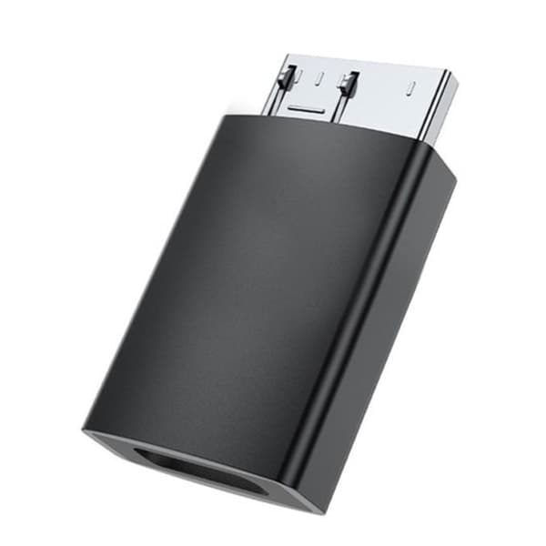 USB C till Micro B-adapter - Snabb dataöverföring, aluminiumkonstruktion, Typ-C till USB3.0 Micro B-adapterkonverterare, Svart