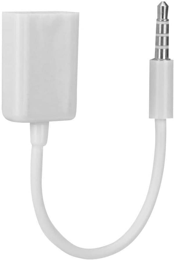 Kabel 3,5 mm han til USB hun, USB hun til Aux han lydkabel 3,5 mm ekstra adapterkabel