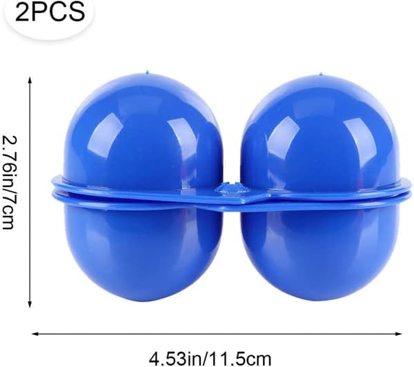 2-pakning bærbar eggoppbevaringsboks, eggbeskytter i plast