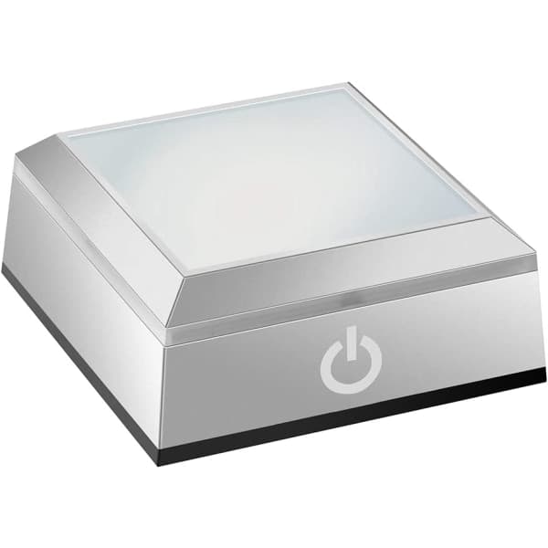 LED-lysbase til krystal 3D-glaskunst farverigt oplyst