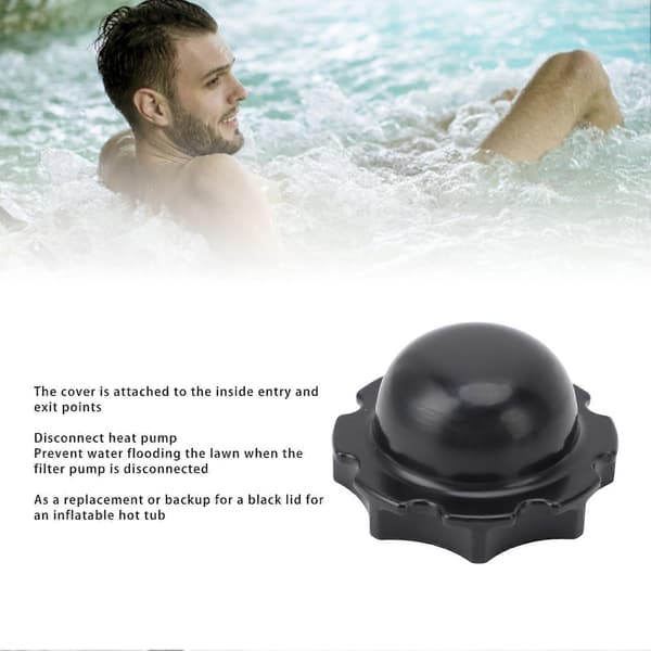 4 stk. Erstatningspropper til boblebad til Lay-Z-Spa Bestway P6575 Holdbare sorte propper Jacuzzi-tilbehør til Whirlpool