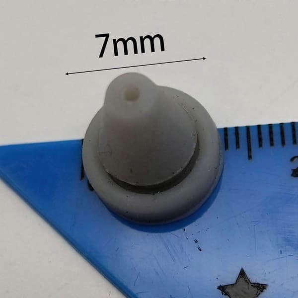 50x 7mm Dusjhode Erstatning Silikonmunnstykker Erstatter Sprayhullsmunnstykker Mørkegrå