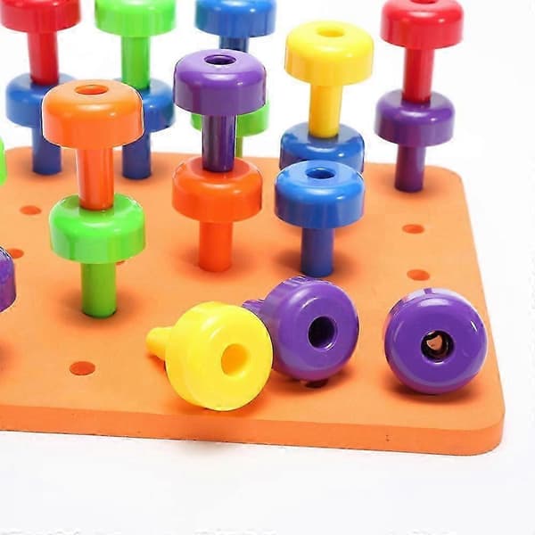 30 stk Peg Board Sett Finmotorisk Lek for Pegboard