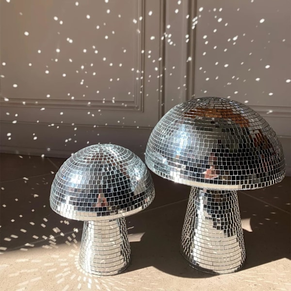 (Erikoistarjoukset) Sieni Discopallo, Hopeinen Heijastava Sienikoriste Juhliin, Huoneeseen, Pöydän Koristeluun