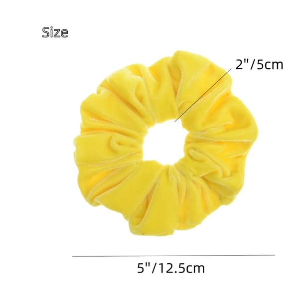 2 stk. gule store scrunchies til kvinder, elastiske hårbånd
