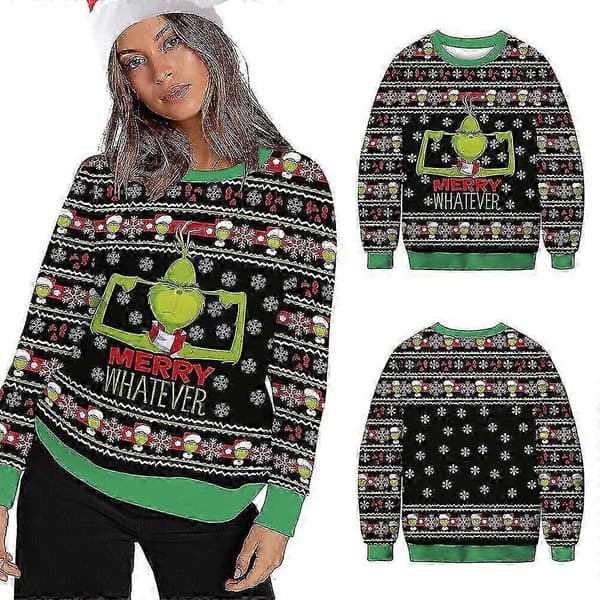 Juletrøje til damer og herrer, grim julesweater 2XL