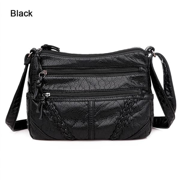Crossbody-tasker i PU-læder, stoftaske, SORT black