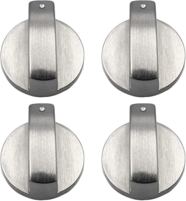 Gasspisknoppar, 4-pack, Metall, 6 mm axeldiameter