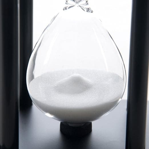 Hvidt sand 60 minutter træ sandur, timeglas sandtimer