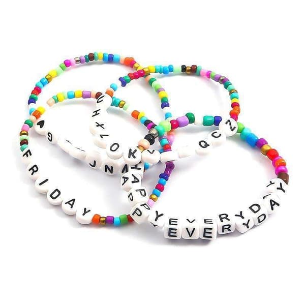 DIY - Perleboks - Seed beads - 3mm - 2400stk - Bogstavperler multifärg multicolor