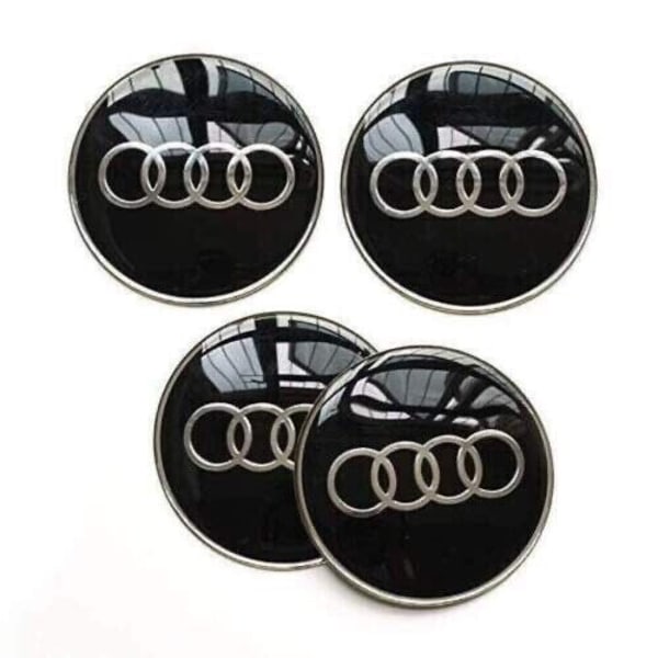 Pakkaus - Audi-navan suojukset/pyörän logo - Auto nro 69 69 black