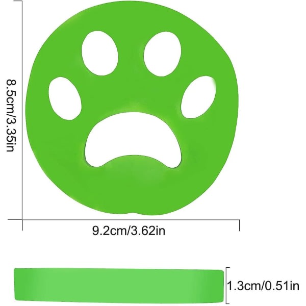 4 kpl Lemmikkieläinten Karvanpoistaja Pesukoneen Karvanpoistotyökalu Uudelleenkäytettävä Vaatteille, Vuodevaatteille, Koira-Kissan Karvoille - 26 Pyöreä 5 Kpl Vihreä x 5 Kpl Keltainen Round 5 Pcs Green x 5 Pcs Yellow