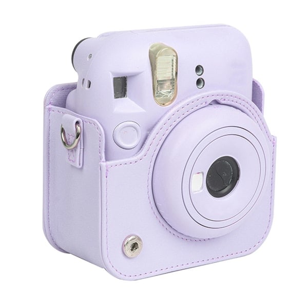 Mini Instantkamera Skyddande Väska PU Kameraväska Med Justerbar Axelrem För Fujifilm Instax Mini 12 Kamera Lila