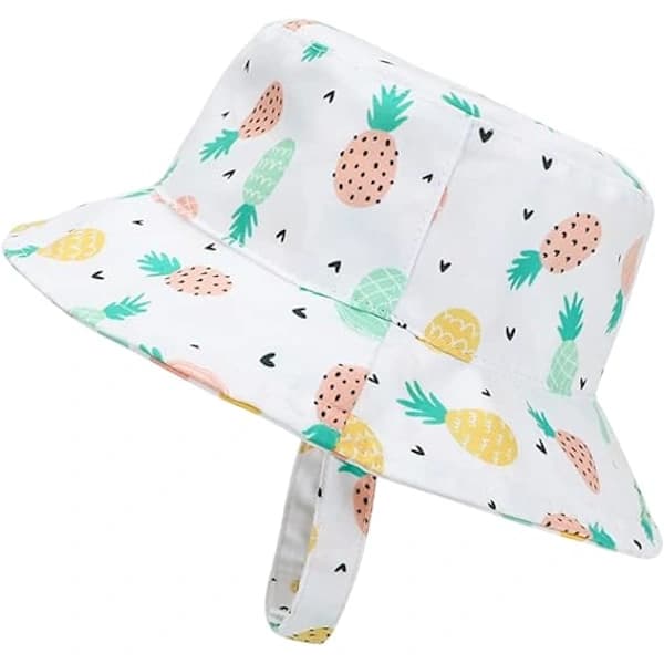 Solhatt for babyer og barn, vendbar, solbeskyttelse, jenter og gutter, sommer A