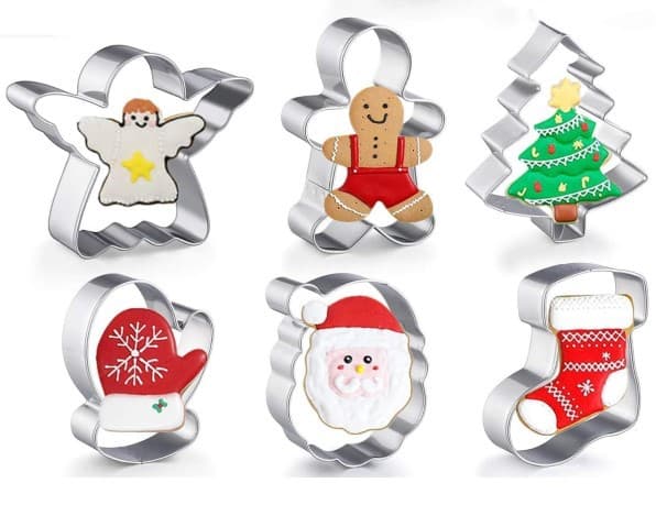 Jul Cookie Cutter C - rustfrit stål 6-delt sæt, Christma