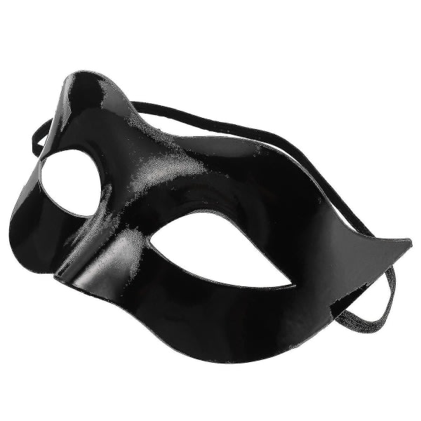 Winomo Män Dam Maskeraddräkt Venetiansk Maskeradmask Skurkögonmask (svart)