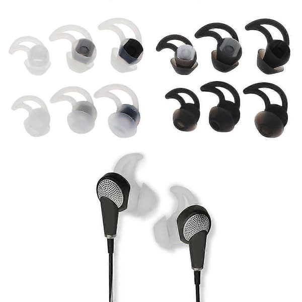 Lydisolerende silikon ørepropper for Bose QC20 QC30 - Ørekrok inkludert Hvit
