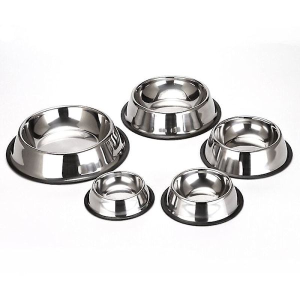 (Specialtilbud) Rustfri Stål Hundeskål Kæledyrsfodringsredskaber Rustfri Stål Skål (Bunddiameter 18 cm)
