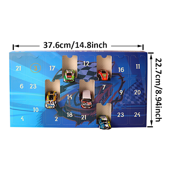 Julkalender 2024 Adventskalender Børn 24 Dage Nedtælling Biler Legetøj Jule-Nedtællingskalender Blind Box Gave Til Børn Drenge Og Piger