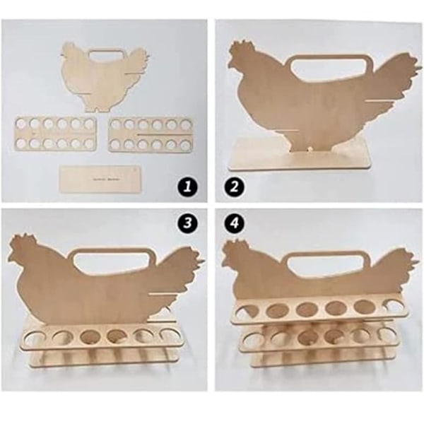 Egg oppbevaringsstativ Eggleggingsstativ BRUN Brown