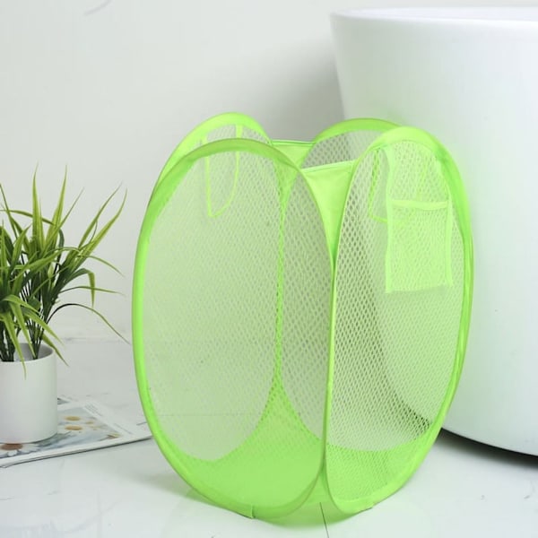 Pop Up Tvättkorg Vikbar Tvättkorg GRÖN green