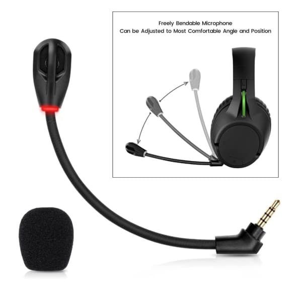 Udskiftnings-Game Mic 3,5 mm mikrofon til Kingston HyperX Cloud Flight / Flight S Gaming Headset Tilbehør Sort 15 cm Mic
