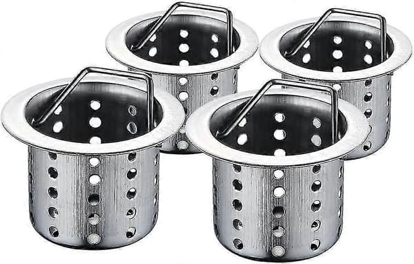 4-pakning Badekarsil, 3,2-4,6 cm Rustfritt Stål Avløpshårfanger for Baderomsvask & Servant - Badekarpropp & Filter