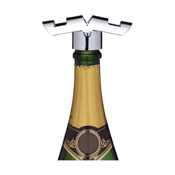 6-pak Champagnepropper i rustfrit stål, forsegler, prop, sparer