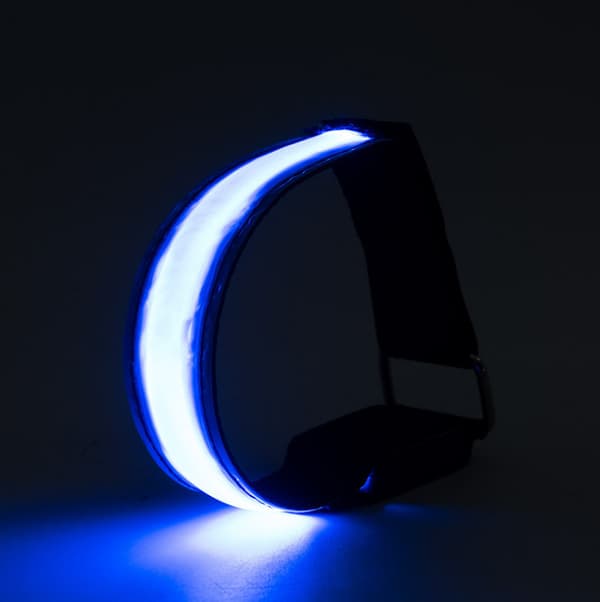 2 STK LED-armbånd, oppladbart for løping og gåturer om natten blue