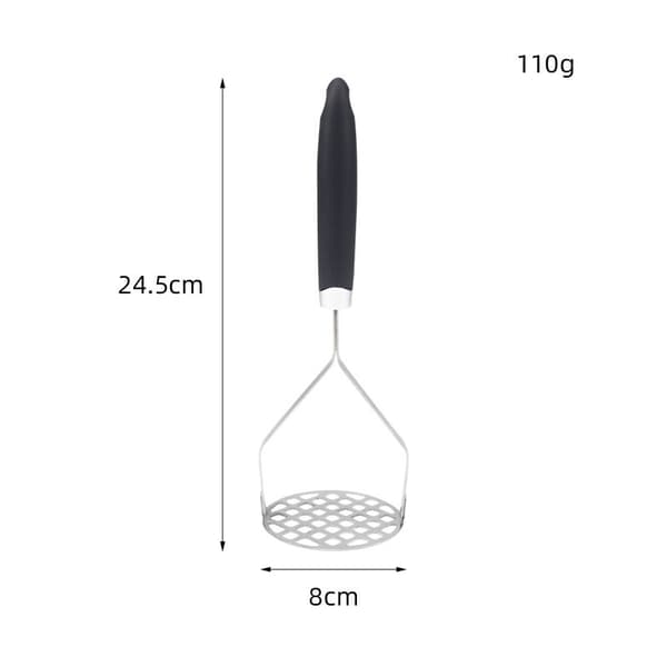 Robust 2-delad mosare, 26 cm, rostfritt stål/svart