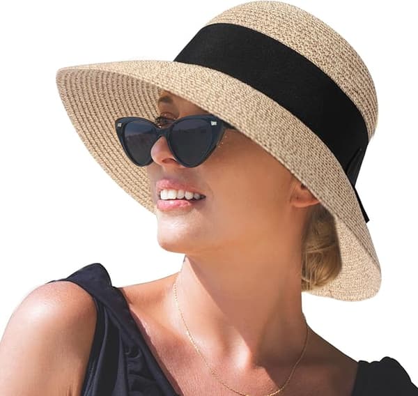 Dam solhatt hopfällbar bredbrättad hatt 56-59cm