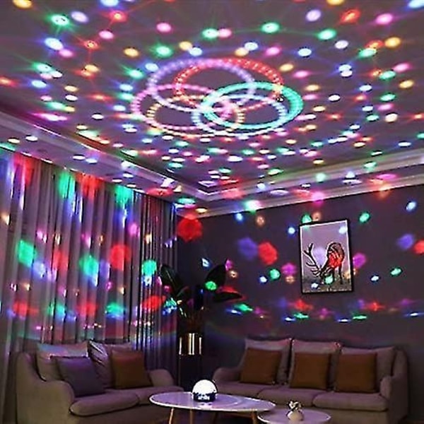 (Specialtilbud) Diskokugle Diskolys Fest Diskolys Projektor Led Festlampe Diskolampe Med Fjernbetjening Til