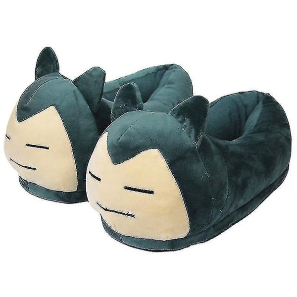 Snorlax Vintertøfler Sjove Unisex Voksne Fyldte Plysj Sko Indendørs Eu35-42