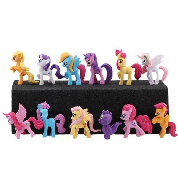 12-delt sett med My Little Pony-dukker
