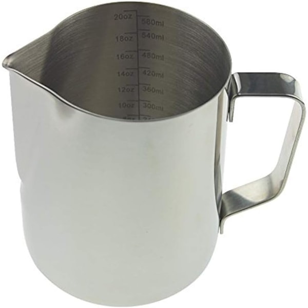(Specialtilbud) 1 stk. 600 ml Barista mælkekande til kaffemaskine, mælkeskumning