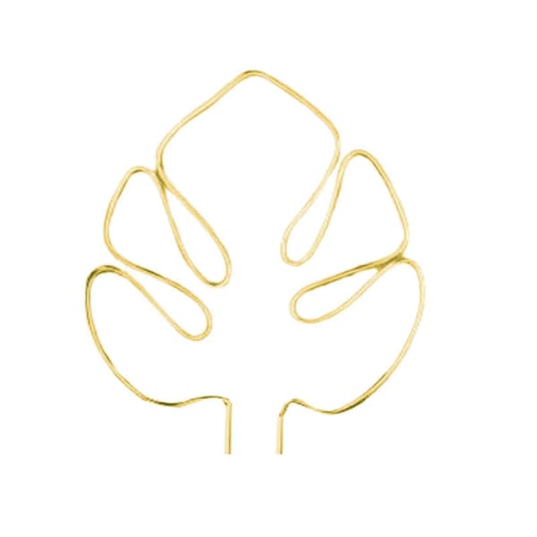 Monstera-formad växtstöd, söta bladformade växtburar och stöd, trädgårdsstänger, växtstöd utomhus inomhus för växter gold