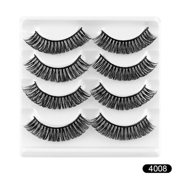 4 par lösögonfransar Ryska Strip Lashes 4008 4008 4008 4008
