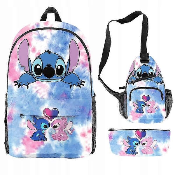 Stitch Skolryggsäck Set Pennfodral Väska 3i1